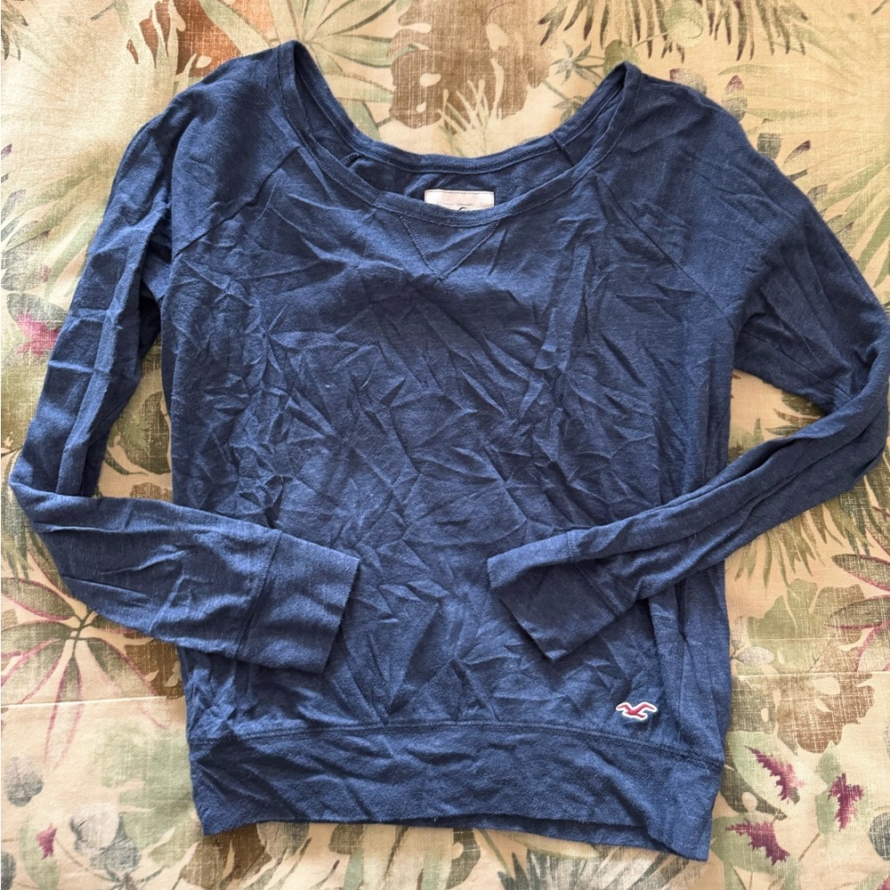 Hollister Women's Blue Long Sleeve Top